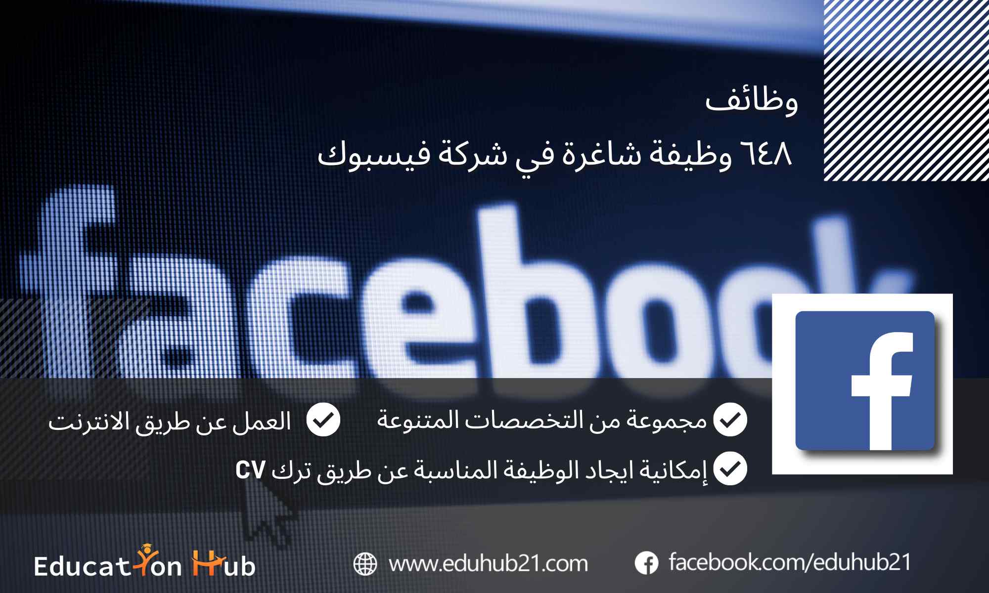 ٦٤٨ وظيفة شاغرة في شركة فيسبوك