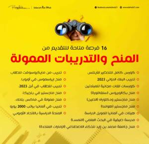 منح وتدريبات ممولة 2023