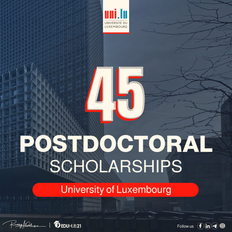 Luxembourg University Scholarship for International Students | The Best 45 Postdoctoral Scholarships