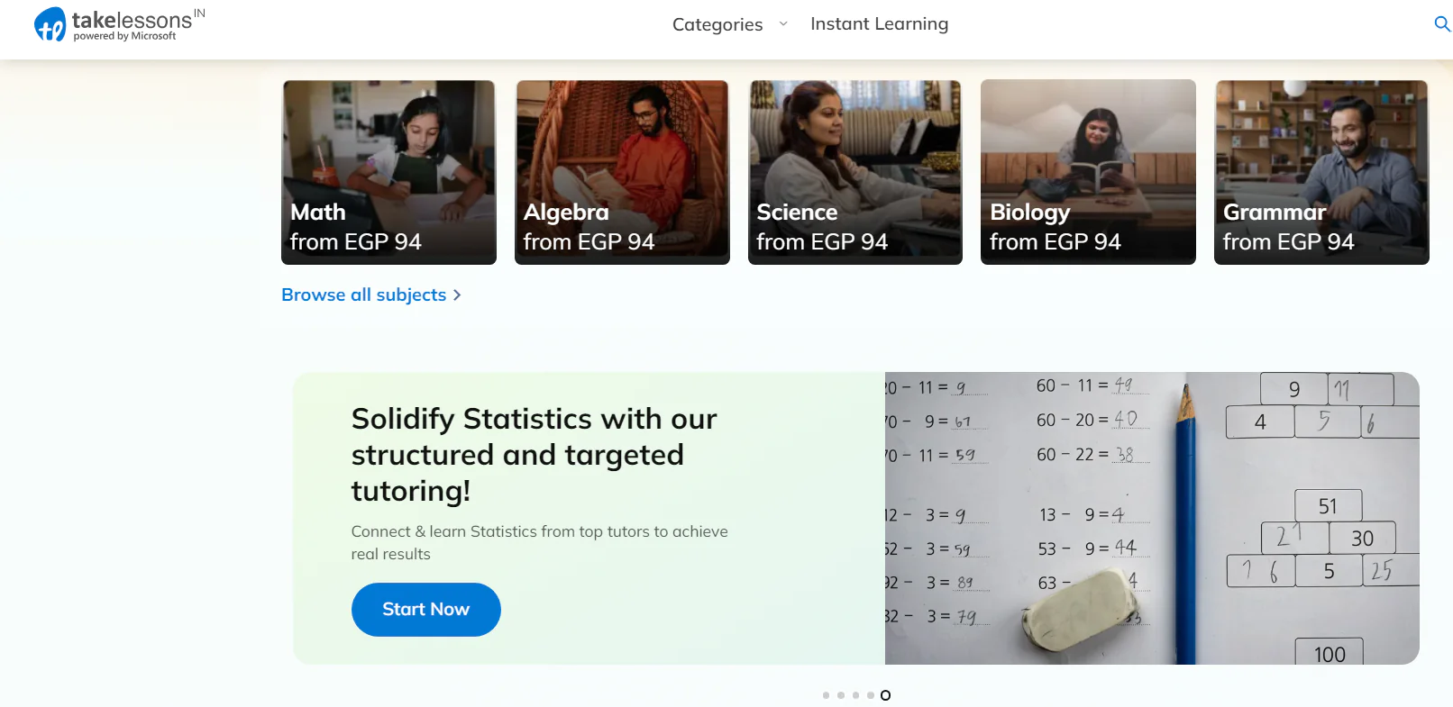 التدريس اون لاين - takelessons 