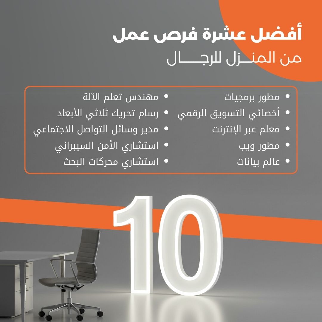 أهم 10 فرص عمل من المنزل للرجال
