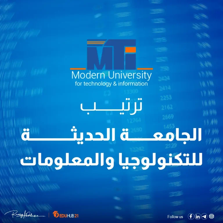 ترتيب الجامعة الحديثة للتكنولوجيا والمعلومات
