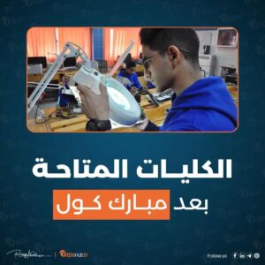 الكليات المتاحة بعد مبارك كول