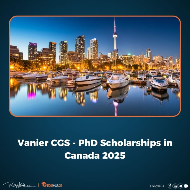 Vanier CGS - PhD Scholarships in Canada 2025