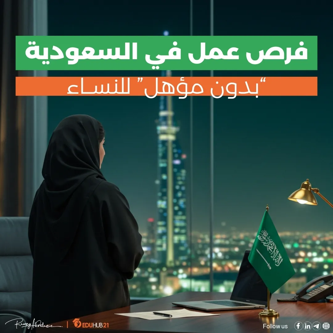 فرص عمل في السعودية بدون مؤهل للنساء