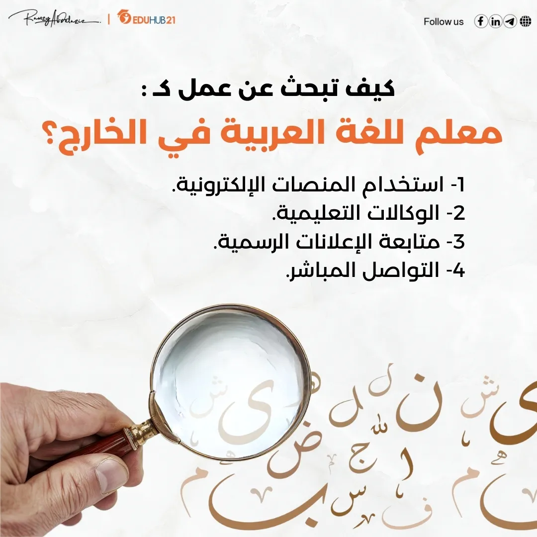  كيف تبحث عن عمل كمعلم للغة العربية في الخارج؟ 
