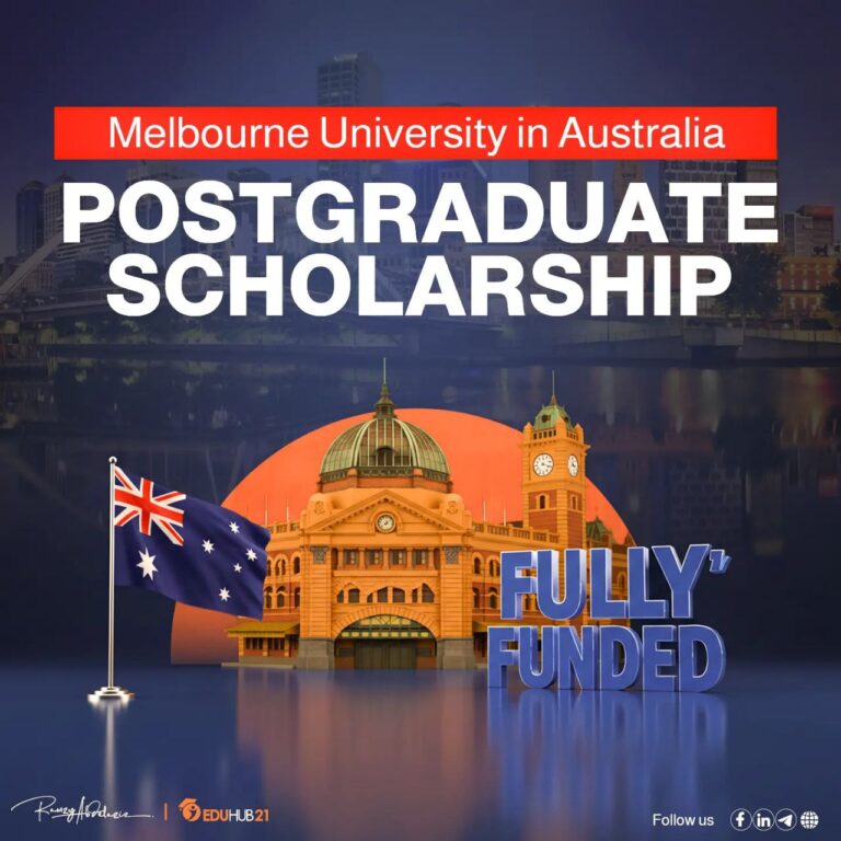 Postgraduate Scholarship at Melbourne University in Australia 2026 | Fully Funded