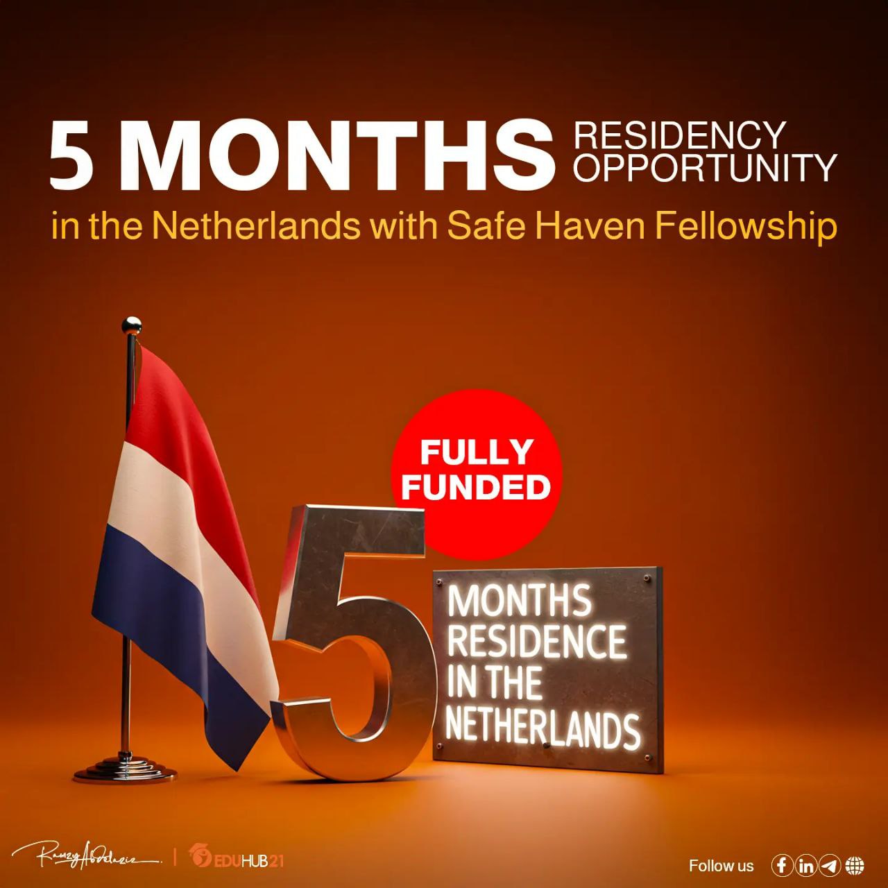 5-Month Residency Opportunity in the Netherlands with Safe Haven Fellowship 2025 | Fully Funded